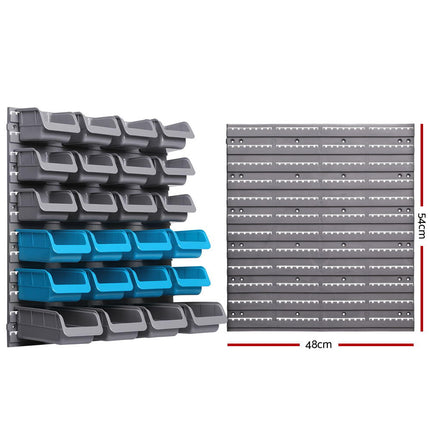 Giantz 88 Storage Bin Rack Wall Mounted 2