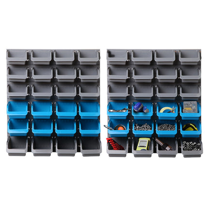 Giantz 48 Storage Bin Rack Wall Mounted Steel Board 6