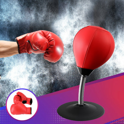 Everfit Desktop Punching Boxing Bag Stand Set with Pump Swivel Speed Balls 7