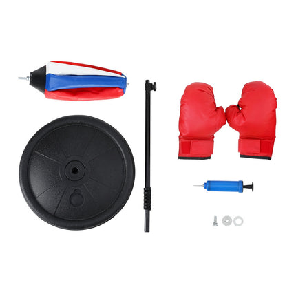 Everfit Kids Punching Bag Stand Set Adjustable 76-112cm with Gloves & Pump 3