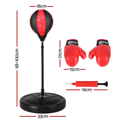 Everfit Punching Boxing Bag Stand Set Gloves with Pump Height Adjustable 2