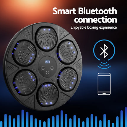 Everfit Music Boxing Machine Bluetooth Wall-Mounted Punch Target with LED Display & Gloves 4