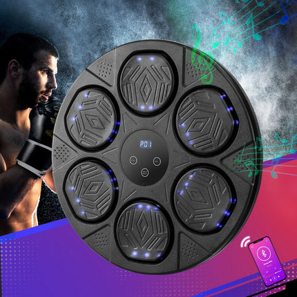 Everfit Music Boxing Machine Bluetooth Wall-Mounted Punch Target with LED Display & Gloves 7