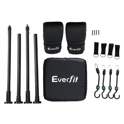 Everfit Doorway Punching Bag Adjustable Apartment Friendly with Boxing Gloves Black 3