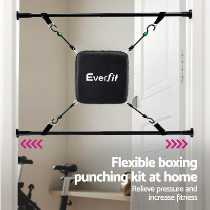 Everfit Doorway Punching Bag Adjustable Apartment Friendly with Boxing Gloves Black 5