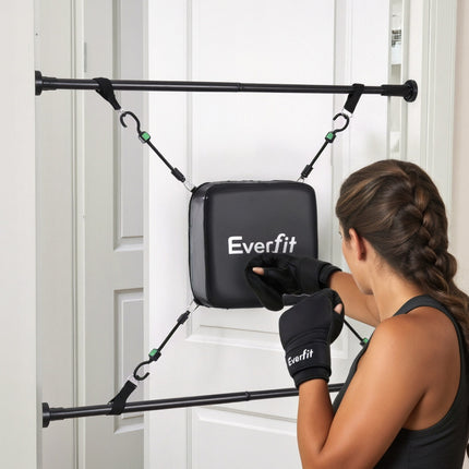 Everfit Doorway Punching Bag Adjustable Apartment Friendly with Boxing Gloves Black 7