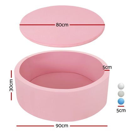 Keezi Kids Ball Pit 90x30cm Ocean Foam Play Pool Barrier Toys Children Pink 2