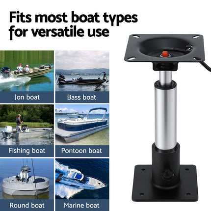 Seamanship Boat Seat Pedestal 34 - 46cm Adjustable Gas Lift 360 Degrees Swivel 7