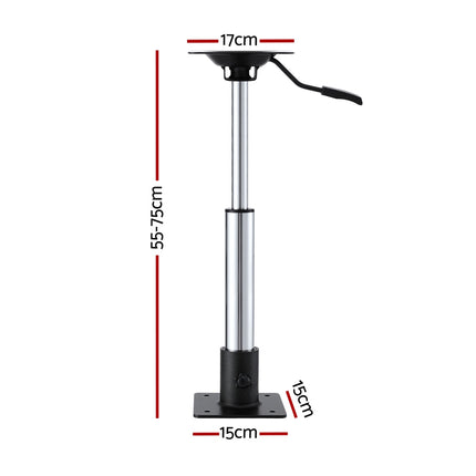 Seamanship Boat Seat Pedestal 55 - 75cm Adjustable Gas Lift 360 Degrees Swivel 2