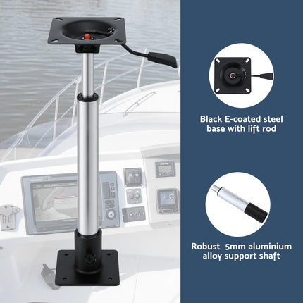 Seamanship Boat Seat Pedestal 55 - 75cm Adjustable Gas Lift 360 Degrees Swivel 4