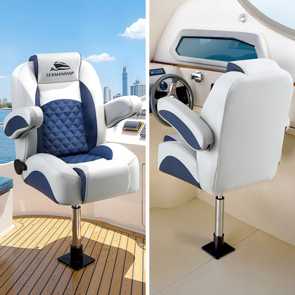 Seamanship Boat Seat Pedestal 55–75cm Adjustable Gas Lift 360 Degrees Swivel 2 Pack 8