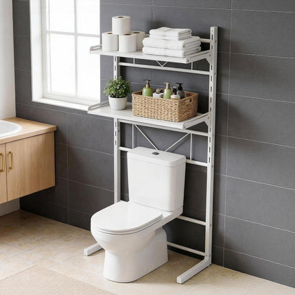 Artiss Over Toilet Bathroom Storage Shelf Rack Over Toilet 2 Tier 9