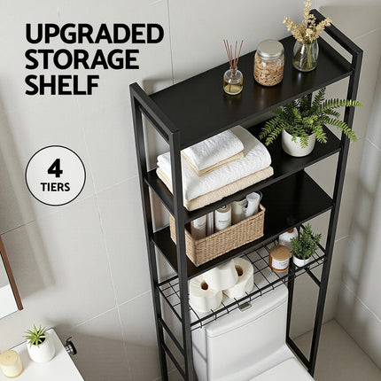 Artiss Over Toilet Bathroom Storage Rack Space Saving 4 Tier Organiser White 6