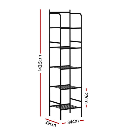 Artiss 5 Tier Floor Standing Corner Shower Caddy Bathroom Organizer Black 3