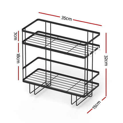 Artiss Over Toilet Storage Rack Bathroom Shelf Organizer 2 Tier 2