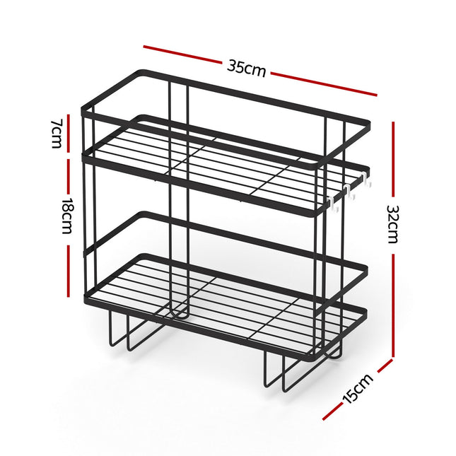 Artiss Over Toilet Storage Rack Bathroom Shelf Organizer 2 Tier 2