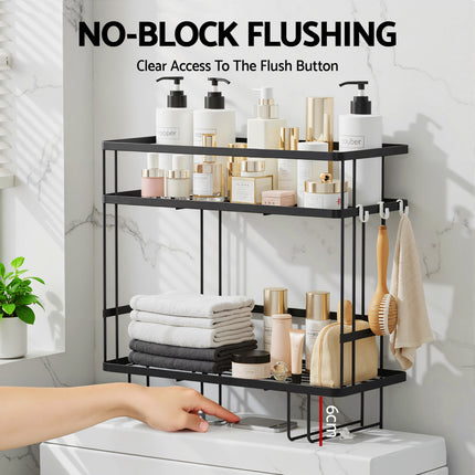 Artiss Over Toilet Storage Rack Bathroom Shelf Organizer 2 Tier 5
