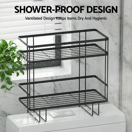 Artiss Over Toilet Storage Rack Bathroom Shelf Organizer 2 Tier 6