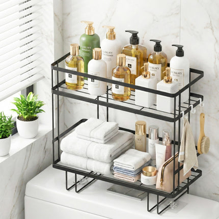 Artiss Over Toilet Storage Rack Bathroom Shelf Organizer 2 Tier 9