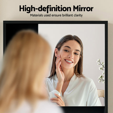 Cefito Bathroom Mirror Cabinet Mirrored Medicine Adjustable Shelf Wall Mounted 560mm Black 5