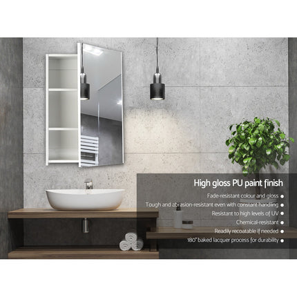 Cefito Bathroom Mirror Cabinet 450x720mm White 4