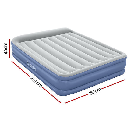 Bestway Air Mattress Queen Inflatable Bed 46cm Airbed Blue 2