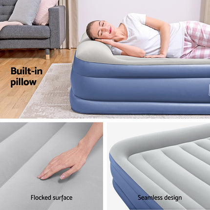 Bestway Air Mattress Queen Inflatable Bed 46cm Airbed Blue 5