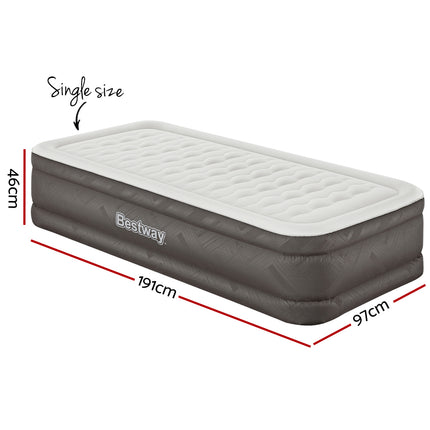 Bestway Air Mattress Single Inflatable Bed 46cm Airbed Grey 2