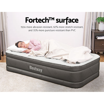 Bestway Air Mattress Single Inflatable Bed 46cm Airbed Grey 6