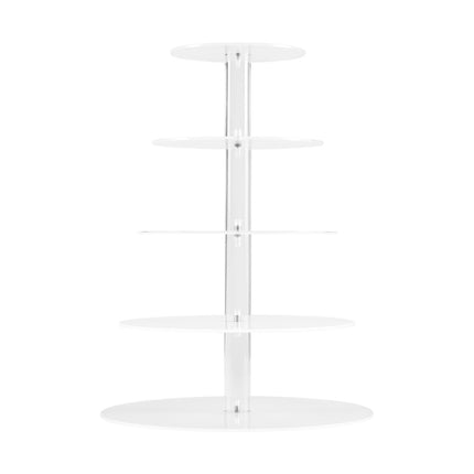 5-Star Chef Cake Stand 5 Tiers Acrylic Holder Display Round Clear Wedding Party 3