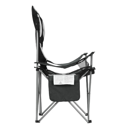 Weisshorn Camping Folding Chair Portable Outdoor Hiking Fishing Picnic Grey 2pcs 4