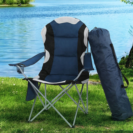 Weisshorn Camping Folding Chair Portable Outdoor Hiking Fishing Picnic Navy 2pcs 8