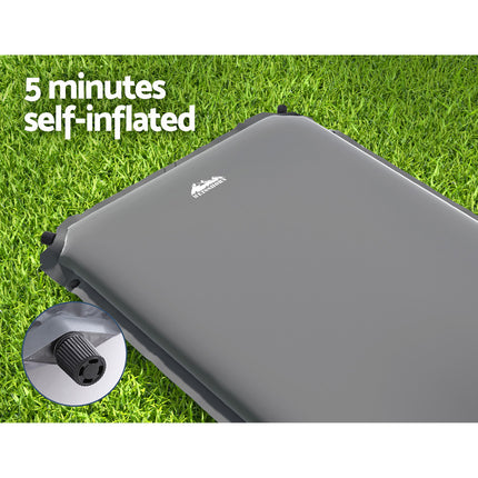 Weisshorn Self Inflating Mattress Camping Sleeping Mat Air Bed Pad Single Grey 4