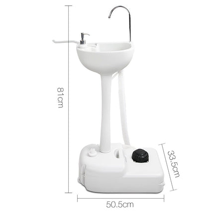 Weisshorn Camping Basin Portable Hand Wash Sink Stand 19L Capacity 4