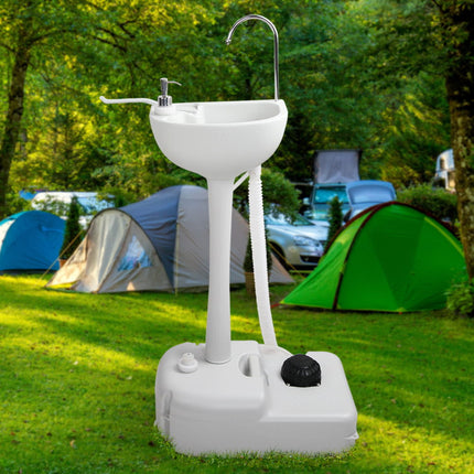 Weisshorn Camping Basin Portable Hand Wash Sink Stand 19L Capacity 5