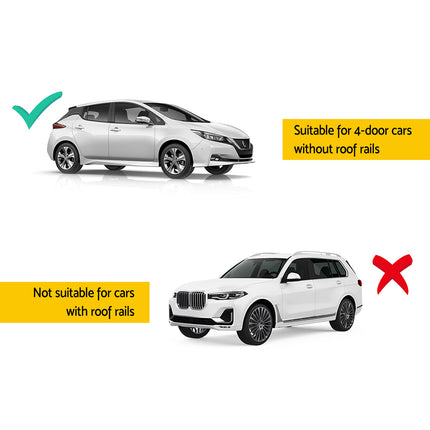 Universal Car Roof Racks Pod Aluminium Cross Bars Clamps Lockable 90cm Black 4