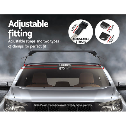 Universal Car Roof Racks Pod Aluminium Cross Bars Clamps Lockable 90cm Black 6