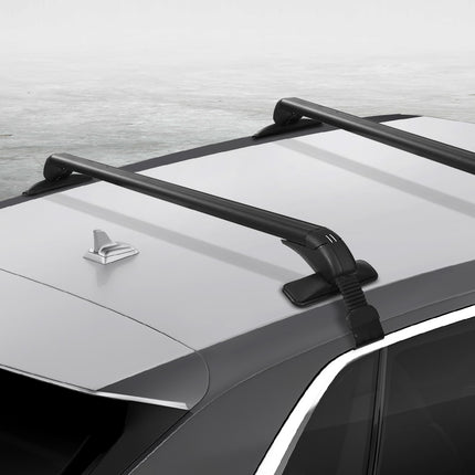 Universal Car Roof Racks Pod Aluminium Cross Bars Clamps Lockable 90cm Black 7