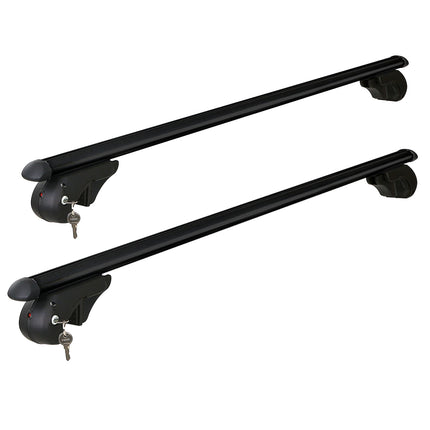 Universal Car Roof Racks Pod Aluminium Cross Bars Adjustable 108cm Black