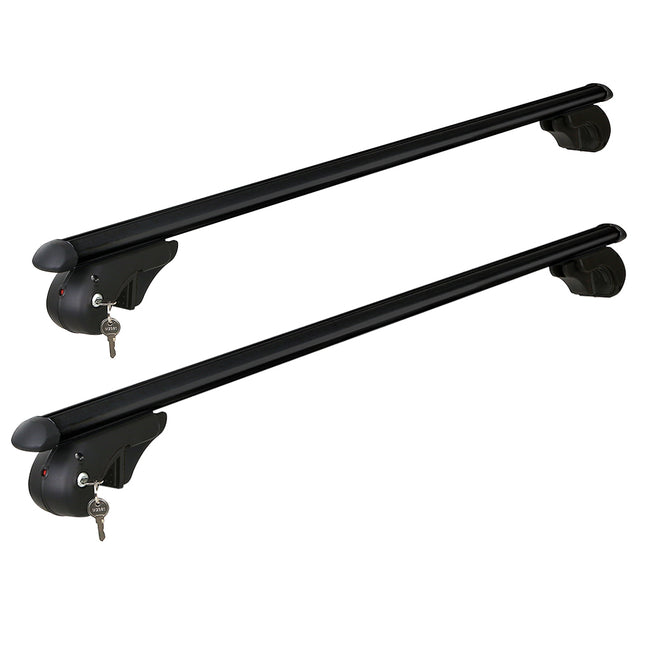 Universal Car Roof Racks Pod Aluminium Cross Bars Adjustable 108cm Black