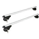 Universal Car Roof Racks Pod Aluminium Cross Bars Adjustable 108cm Silver