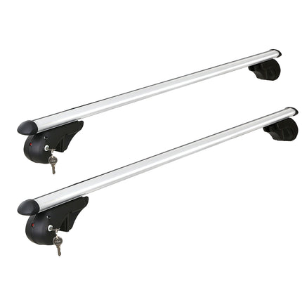 Universal Car Roof Racks Pod Aluminium Cross Bars Adjustable 108cm Silver