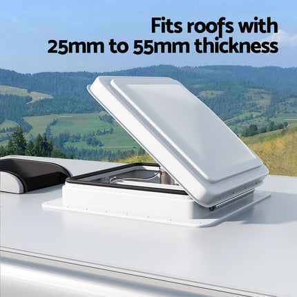 Weisshorn Caravan Roof Vent Fan Air Exhaust Hatch 12V RV Motorhome Camper White 5
