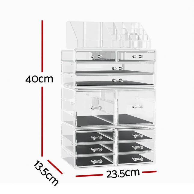 Embellir Makeup Organizer Acrylic Cosmetic Organizer Storage Box Jewellery Holder 2