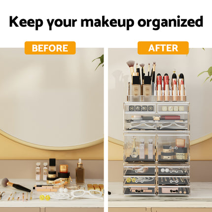 Embellir Makeup Organizer Acrylic Cosmetic Organizer Storage Box Jewellery Holder 6