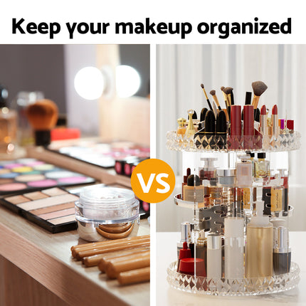Embellir Makeup Organizer Acrylic Rotating Cosmetic Organizer Storage Display Holder 6