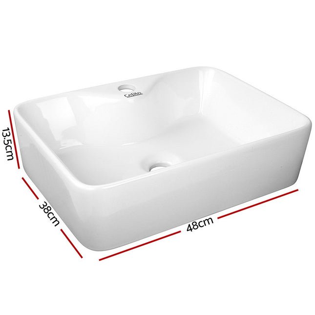 Cefito Bathroom Basin Ceramic Vanity Sink Hand Wash Bowl 48x38cm 2