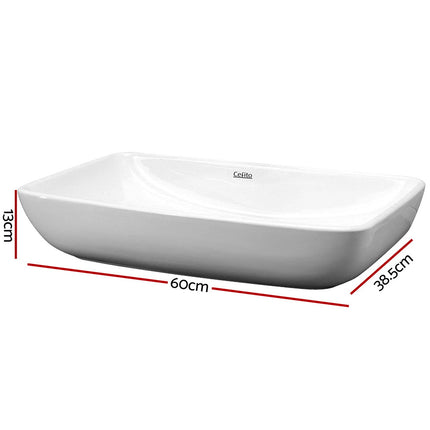 Cefito Bathroom Basin Ceramic Vanity Sink Hand Wash Bowl 60x38cm 2
