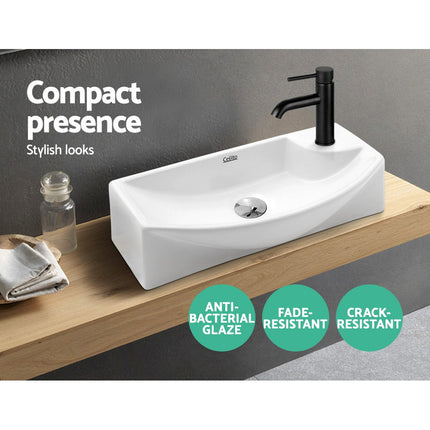 Cefito Bathroom Basin Ceramic Vanity Sink Hand Wash Bowl 45x23cm 3
