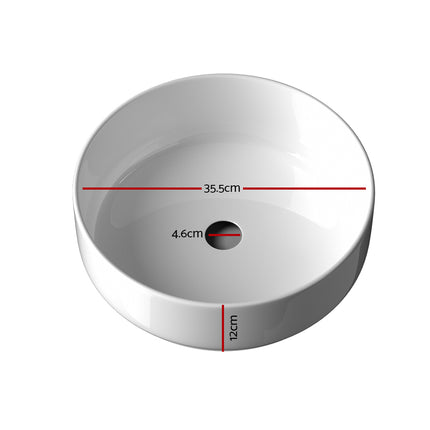 Cefito Bathroom Basin Ceramic Vanity Sink Hand Wash Bowl 35x12cm 2